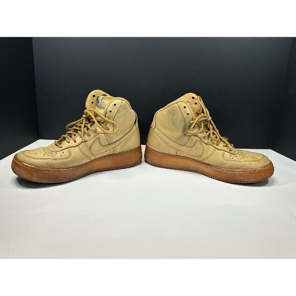 Nike Air Force One High Tops Wheat Sneakers 922066-203 Youth Size 7 - Picture 4 of 16